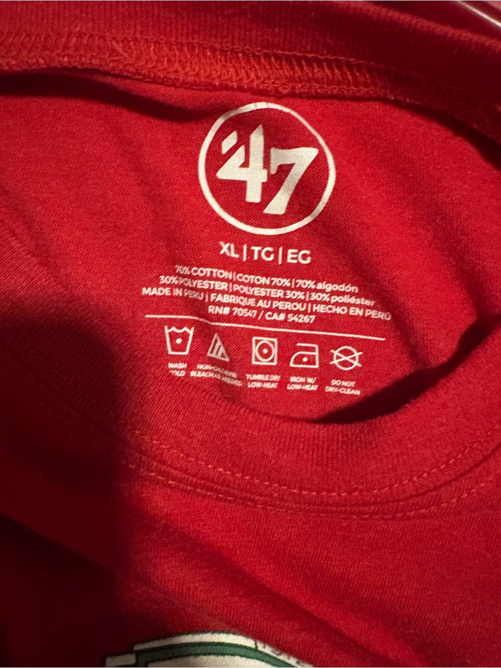 47 Brand Red Tee with Green "Green Monster" Graphic - Boston Red Sox - Picture 4 of 4
